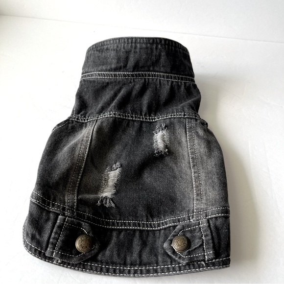Bei Chong Other - Bei Chong Black Distressed Denim Doggie Jacket Size S